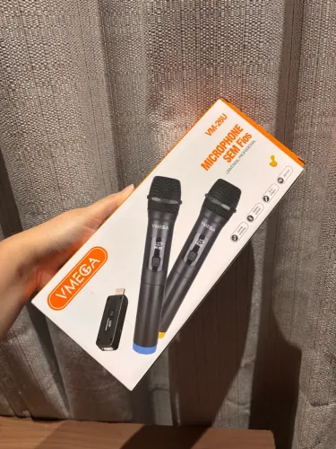 Microfone sem fio duplo