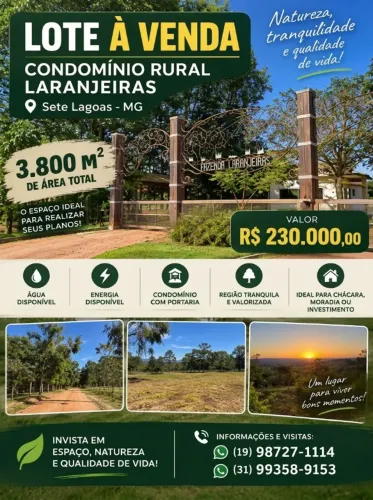 Terreno 3800m² Fazenda Laranjeiras 
