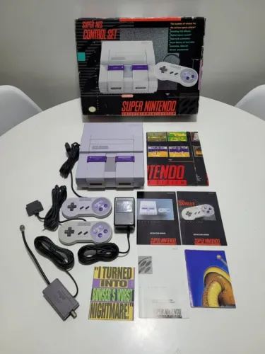 Super Nintendo e TV Panasonic 14 Funcionando