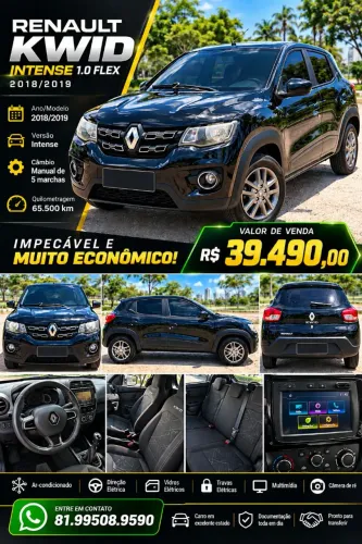 Renault Kwid Intense 1.0 Flex 12V 5P Mec. 2019