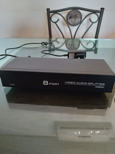 Splitter hub de Divisor Av Rca dvd áudio 8 Composto De 8 Vias, Vídeo 1x8, Divisor De 1 E 8