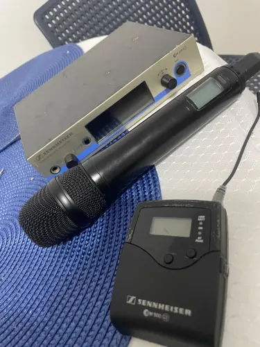 MICROFONE SEM FIO + BODYPACK PROFISSIONAL EW500 SENNHEISER