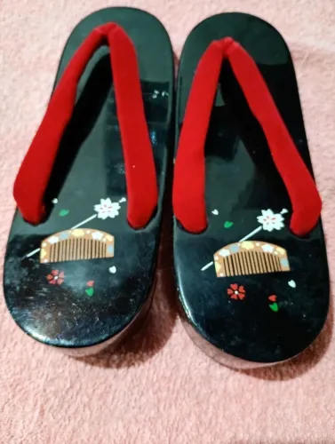 Tamanco de madeira para usar com kimono yukata feminino 24 cm