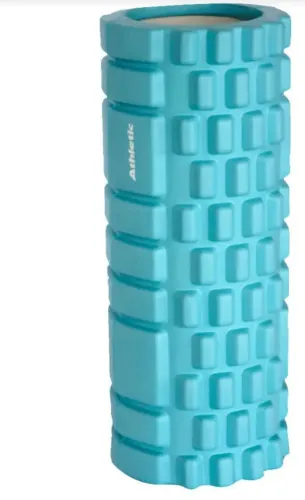 Rolo De Yoga Massagem Liberação Miofascial Athletic Azul Foam