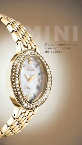 Relógio Technos Feminino Mini Joia Dourado 2035NBN/1B