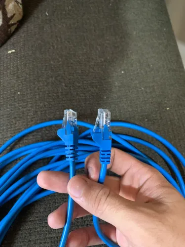 Cabo de rede 10 metros cat 5e (até 1Gbps) novo com conector incluso 