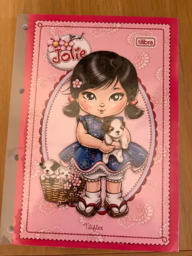 Refil fichário Jolie 96 personalizadas. folhas. Vintage