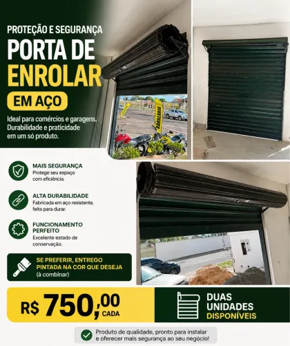 PORTA DE ENROLAR EM AÇO