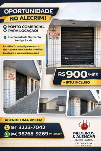 Imóvel para aluguel tem 20 metros quadrados em Alecrim - Natal - RN