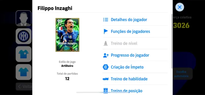 Conta efootball inzaghi 105