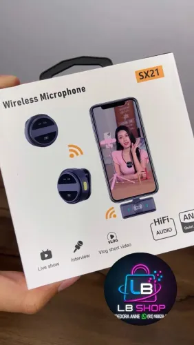 *Microfone de Lapela sem Fio Magnético IOS - SX21*