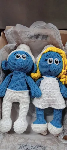 Amigurumi smurf e smurfette