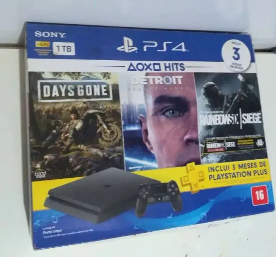 PS4 Slim 1Tb (Bivolt) + 1 controle+ Nota Fiscal (Entrega).