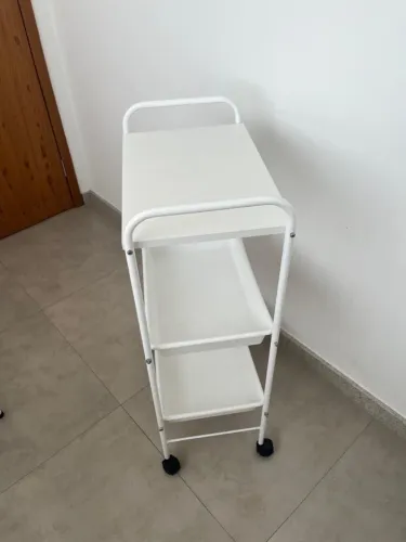 Kit Estética Maca 3 posições, Mocho Carrinho Escada