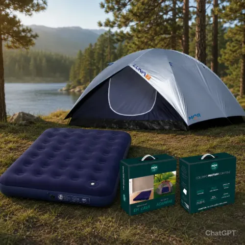 Barraca Camping 7 Pessoas Luna Com Colchão De Casal MOR