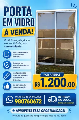 Porta em vidro