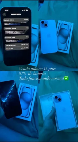 iPhone 15 semi novo!