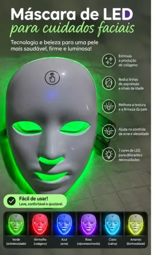 Máscara facial de Led