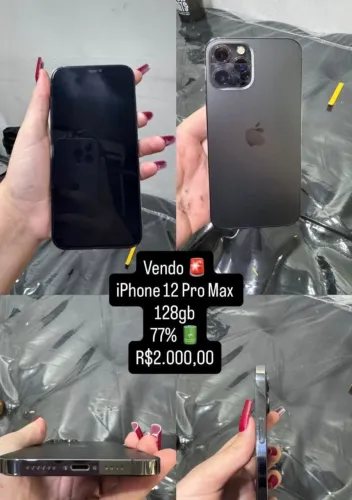 IPhone 12 Pro Max 128gb 77% bateria
