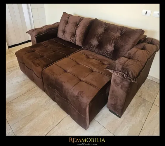 SOFÁ RETRÁTIL - NOVO / ENTREGAMOS
