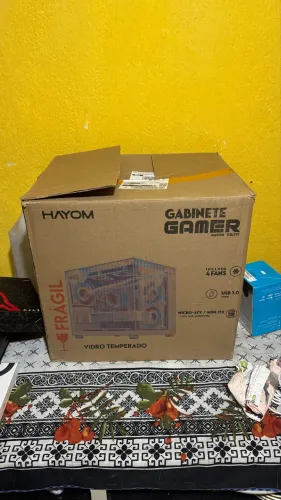 Gabinete aquário branco com 5 Fans