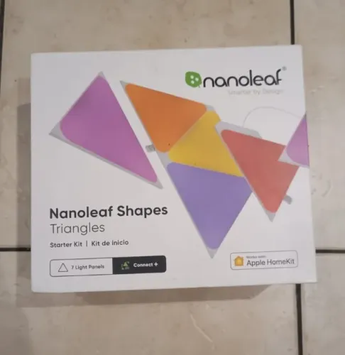LED Inteligente RGB para Quarto/Setup Gamer - Nanoleaf Shapes Triangles (7 Painéis)
