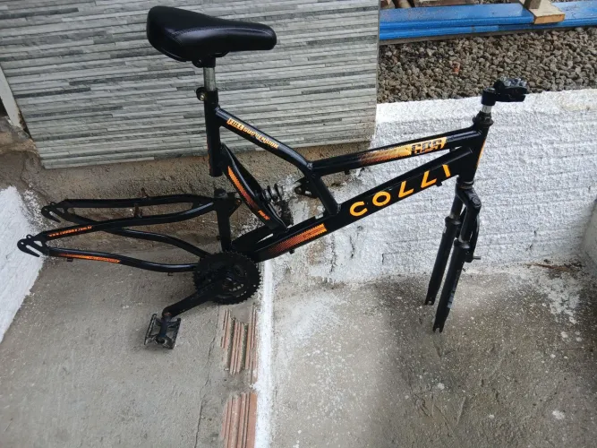 Quadro Colli GPS Aro 26 Full Suspension + Suspensão + Pedivela + Canote