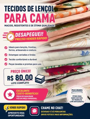 Lote de tecido para cama, fronha ou outros fins