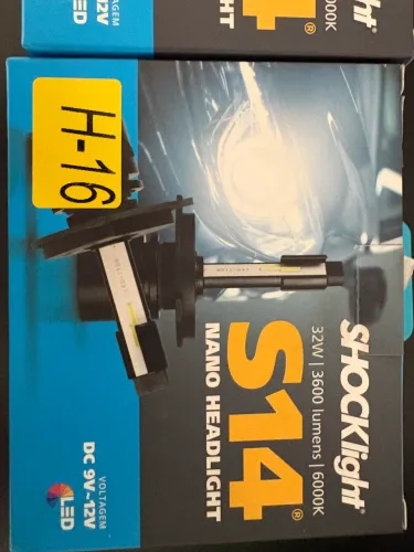 Kit Lâmpadas LED Headlight Nano 6000K H4 + H16 32W - Super Branca