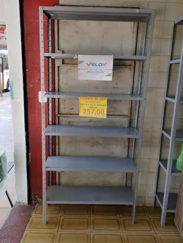 Estante de aço 6 bandejas 30 x 92 x 198 cm