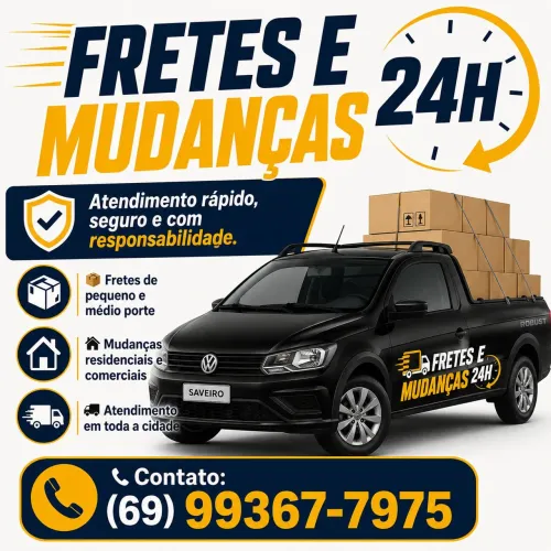 Frete e mudança em toda a pvh
