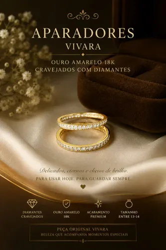 Aparadores Em Ouro Amarelo 18k Com Diamantes