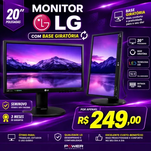 Monitor 20? LG base giratória 
