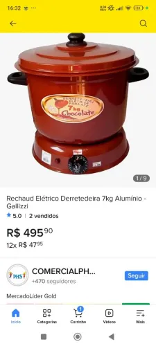 Panela de derreter chocolate nunca foi usada