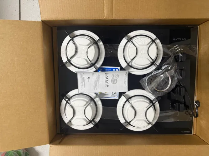 Cooktop Atlas 4 Bocas - Novo na Caixa