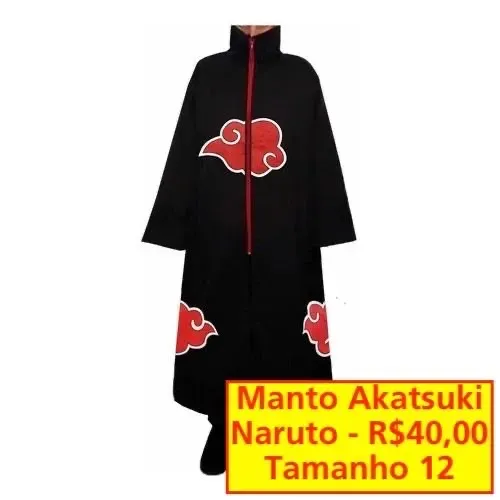 Fantasia AKATSUKI - tamanho 12 - NARUTO
