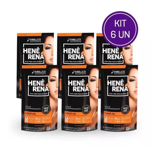 Henê Rená Preto Café 6 unidades
