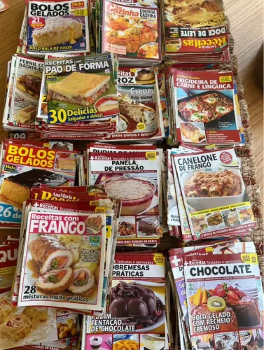 Lote com + 700 revistas de receitas