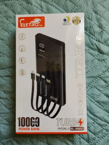 Powerbank 10.000mah - Carregamento Turbo 22.5W - Eletromex
