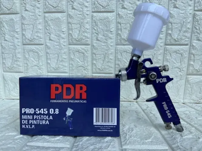 Pistola de Pintura Gravidade HVLP Mini PDR-PRO 535 Bico 0.8mm 125ML