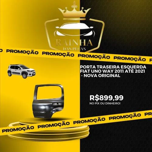 Porta Traseira Esquerda Fiat Uno Way 2011 até 2021 - NOVA ORIGINAL<br>