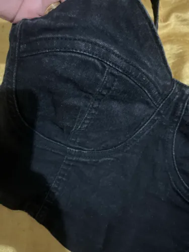 Cropped jeans com elastano M