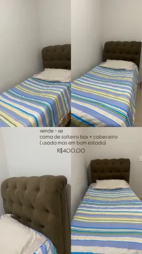 Cama de solteiro com cabeceira