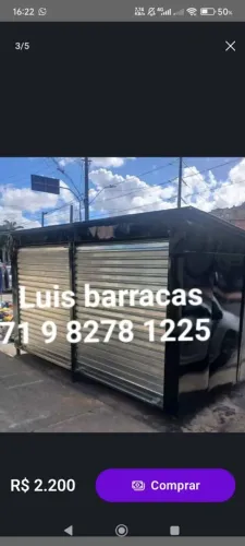 Barraca de chapa todos tamanhos 