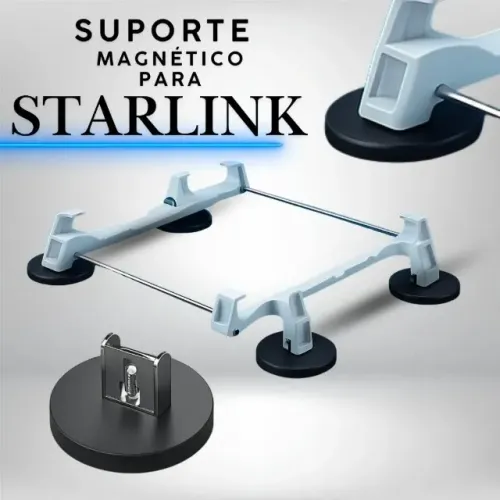 Suporte Magnético Para Antena Starlink Base Veicular Branco