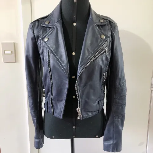 jaqueta couro balmain legítimo perfecto biker tamanho p