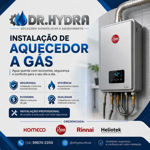 INSTALAÇÃO DE AQUECEDOR A GÁS