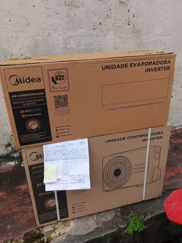 Vendo Split mideia 9 mil BTUs inverter com wi-fi,IA com nota fiscal.