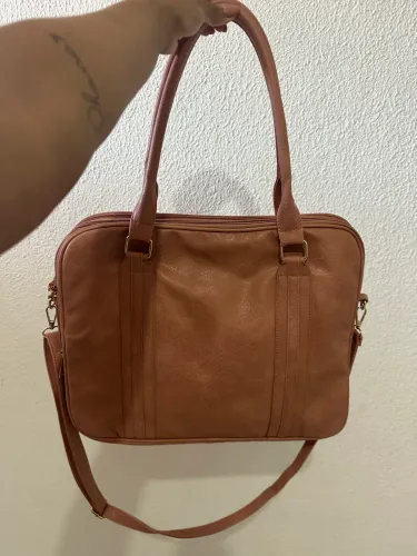 BOLSA DE COURO ROSA
