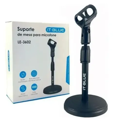 2 Suportes de Mesa P/ Microfone LE - 3602